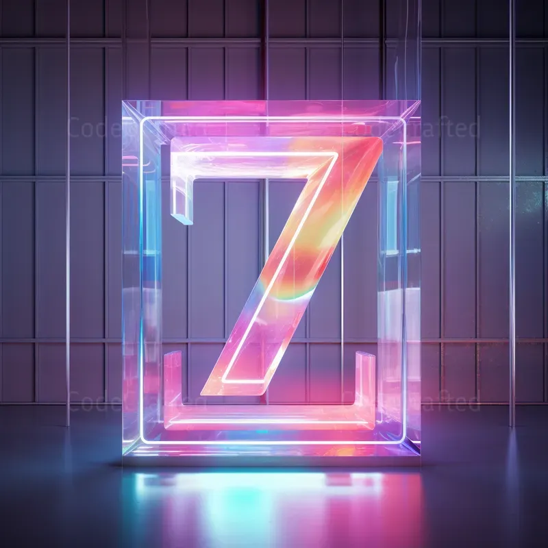 3D Numbers With Frosted Glass Effects