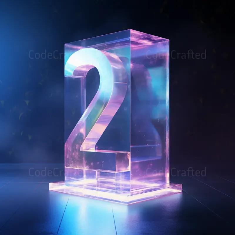 3D Numbers With Frosted Glass Effects