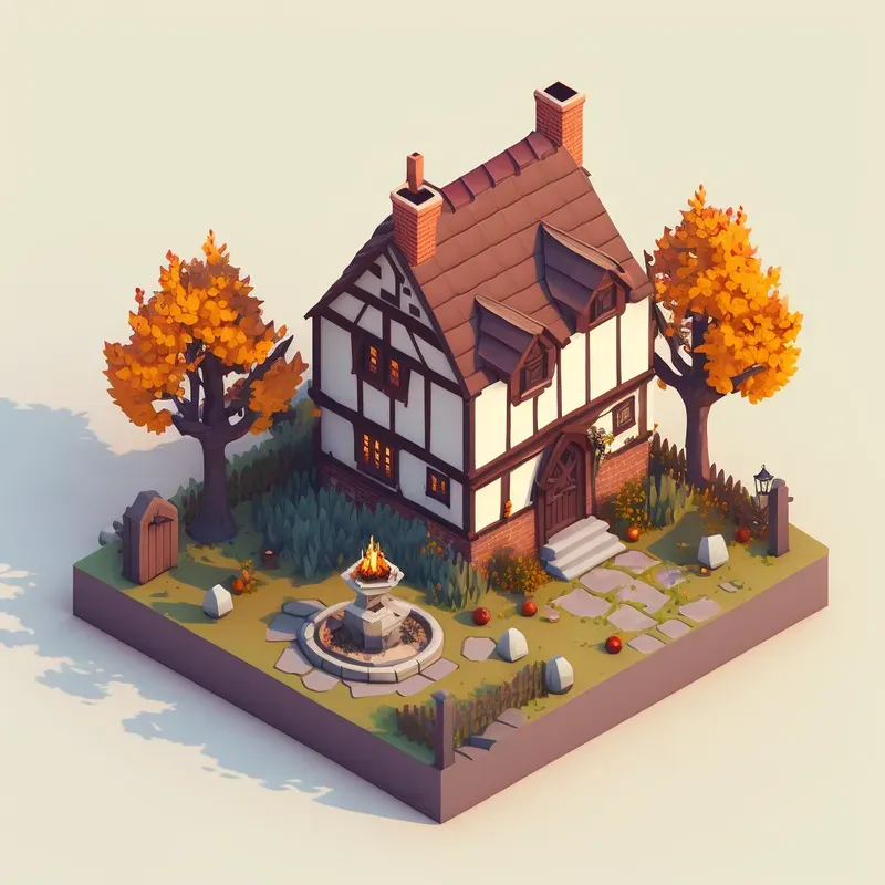 3D Game Buildings Assets