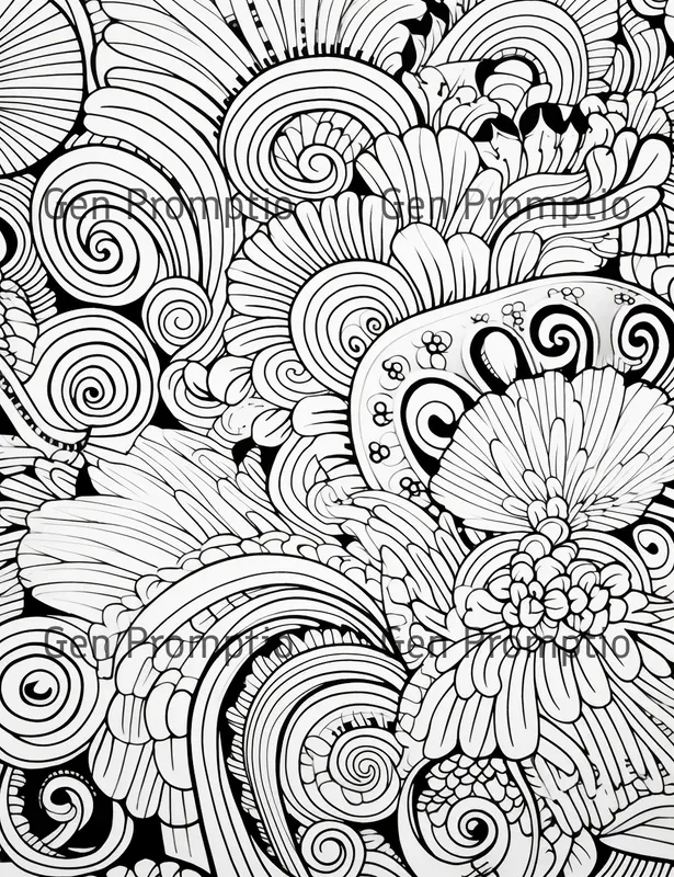 Whimsical Doodle Coloring Pages