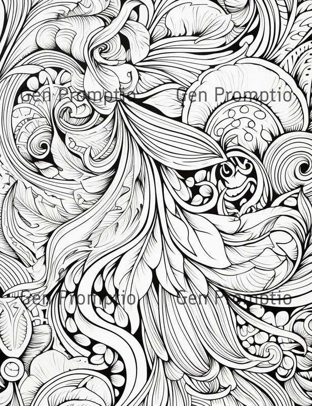 Whimsical Doodle Coloring Pages