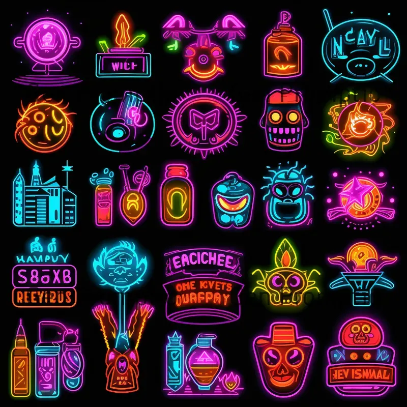 Iconographic Neon Artworks Collections