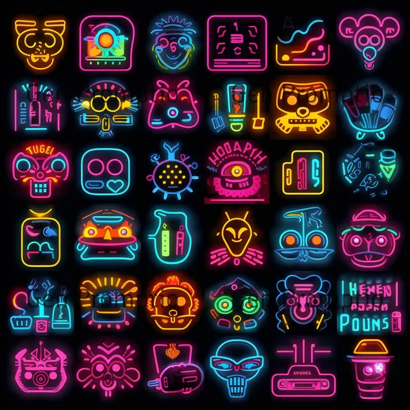 Iconographic Neon Artworks Collections