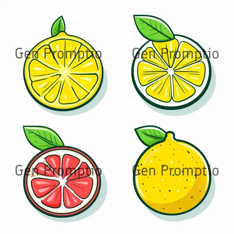Sets Of 4 Clipart 2D Icons