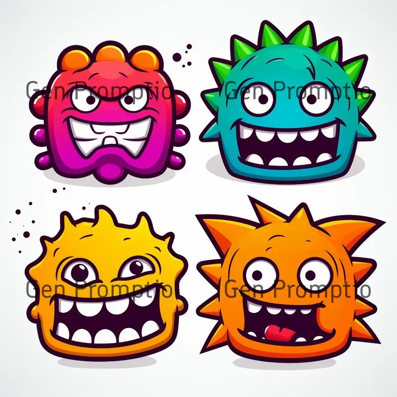 Sets Of 4 Clipart 2D Icons