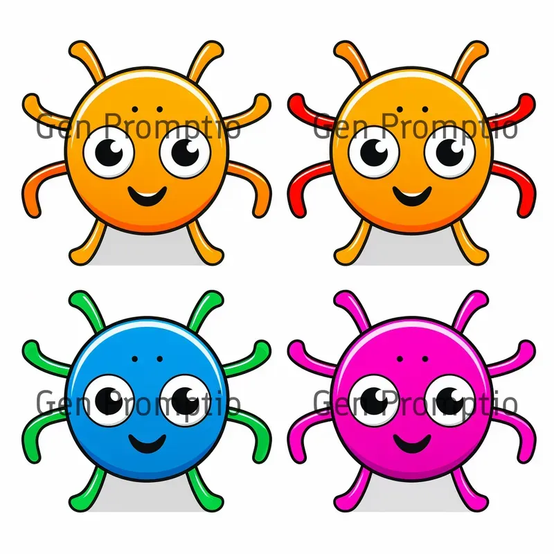 Sets Of 4 Clipart 2D Icons