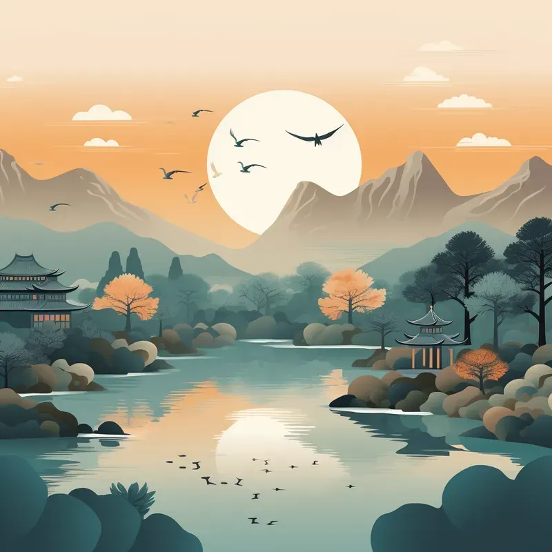 Ancient Chinese Landscape Painting Style