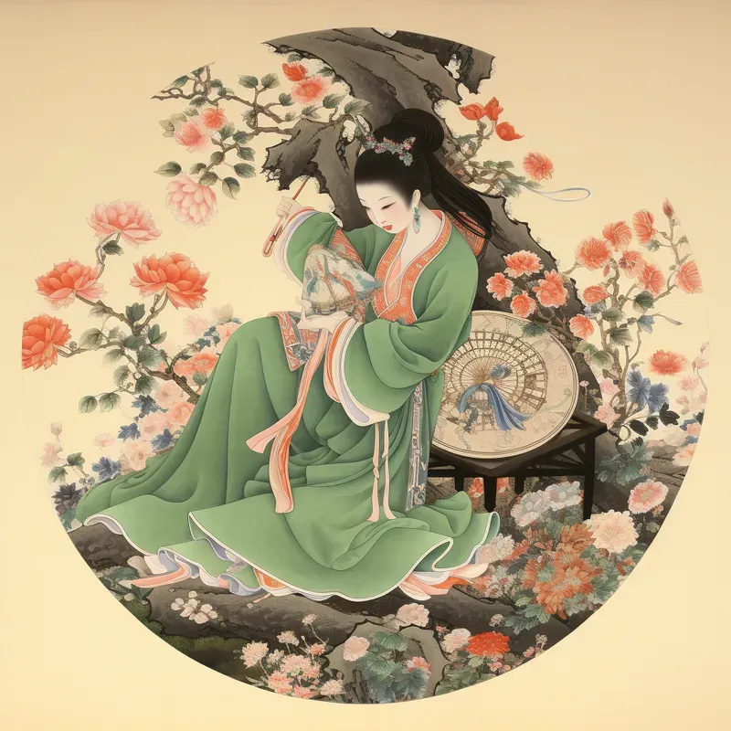 Chinese Traditional Paintings Of Ladies