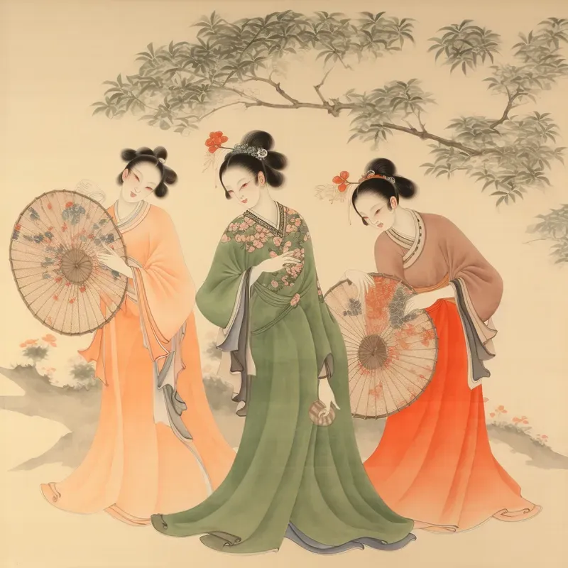 Chinese Traditional Paintings Of Ladies
