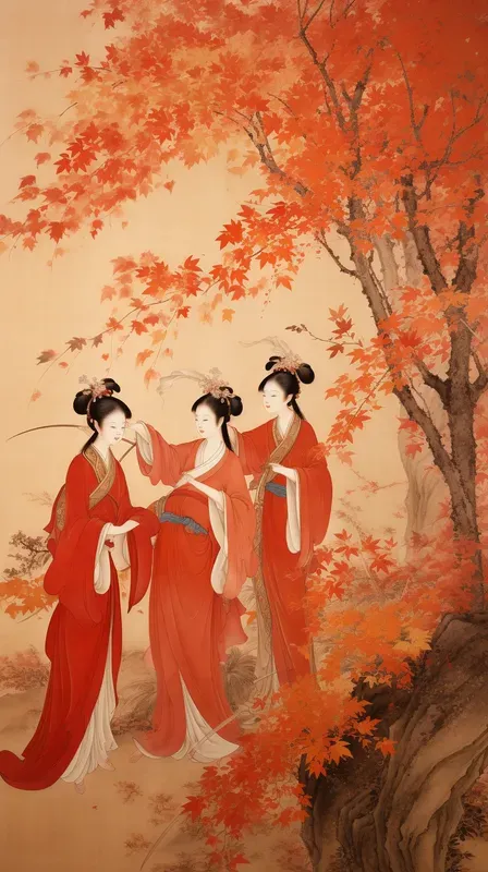 Chinese Traditional Paintings Of Ladies