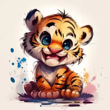 Cute Watercolor Animals For Kids