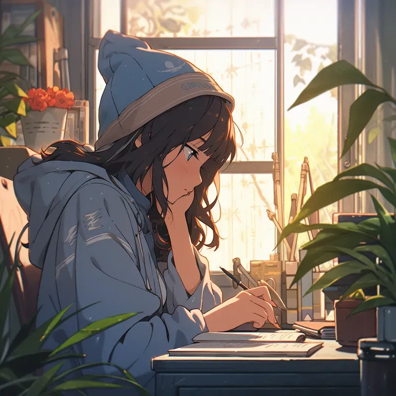 Lofi Hip Hop Chilling Anime Wallpaper