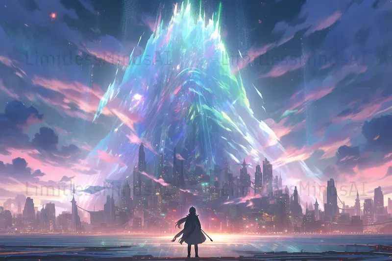 Cyberpunk Skies Neon Dreams