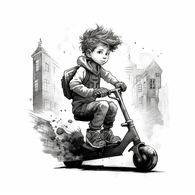 Detail Ink Wash Illustrations
