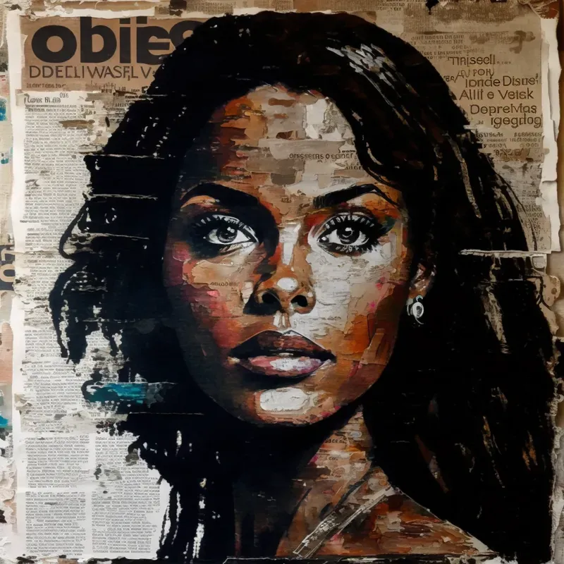 Portraits Painted On Newspapers