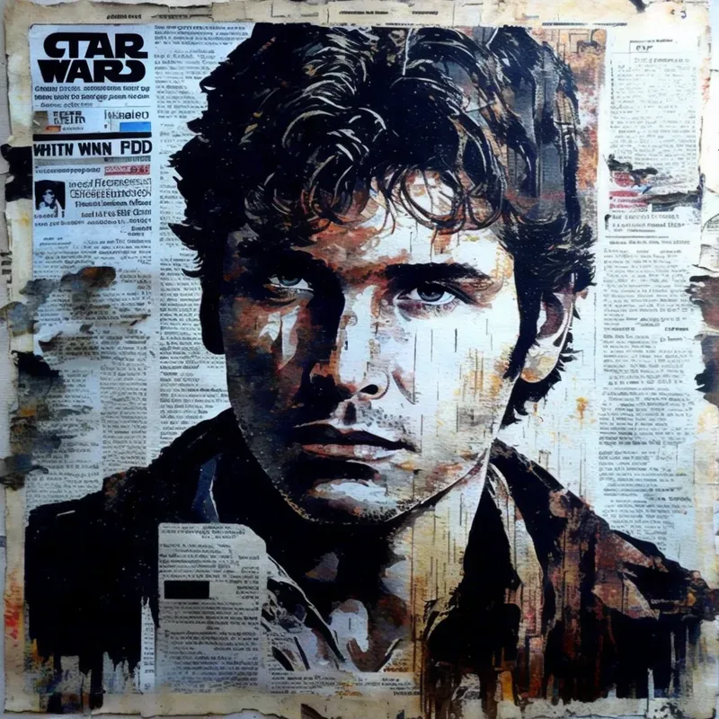 Portraits Painted On Newspapers