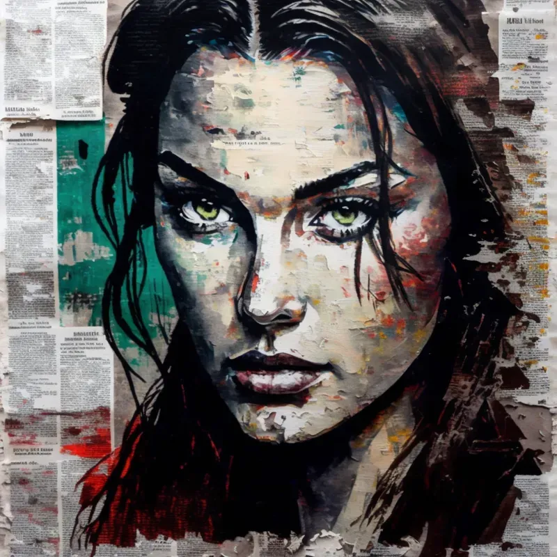 Portraits Painted On Newspapers