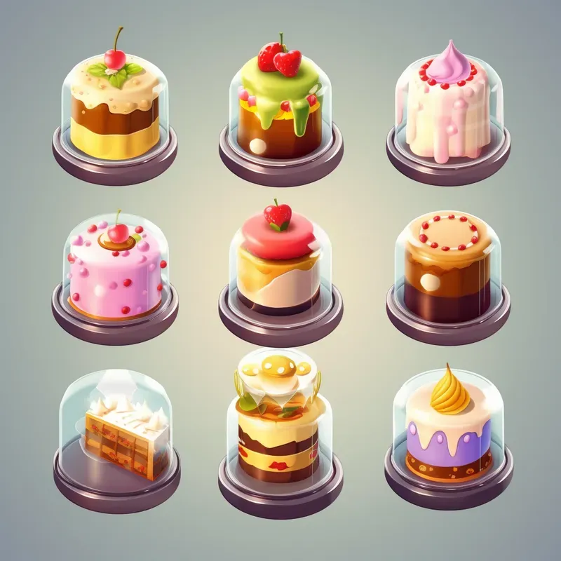 Vibrant 3D Sweet Treat Icons