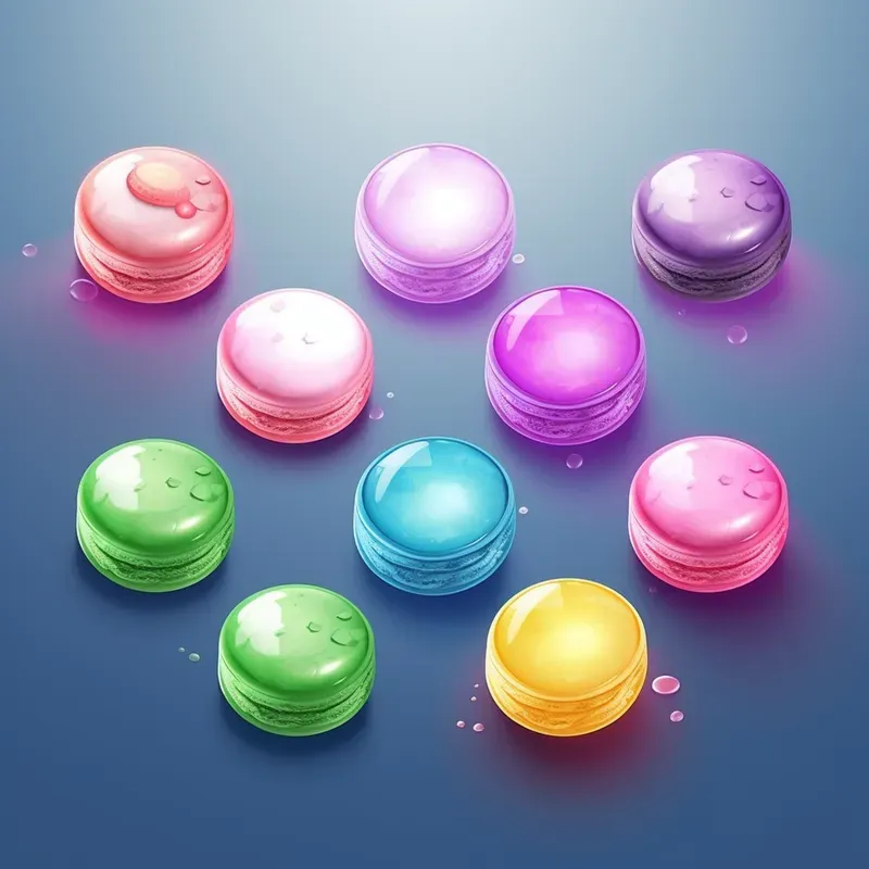 Vibrant 3D Sweet Treat Icons
