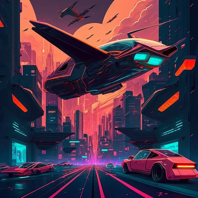 Futuristic Cityscapes Illustrations