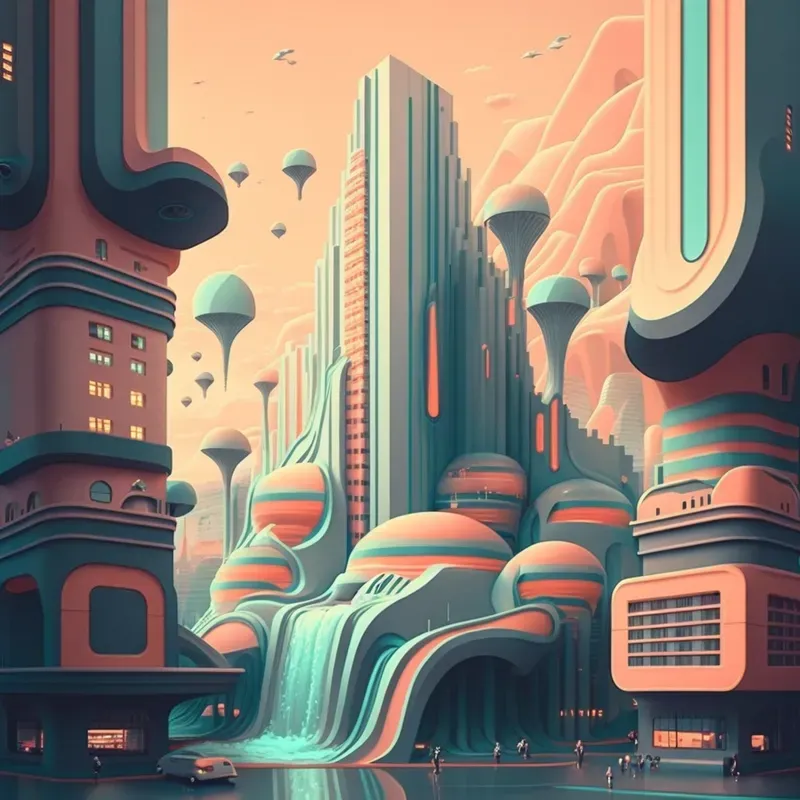 Futuristic Cityscapes Illustrations