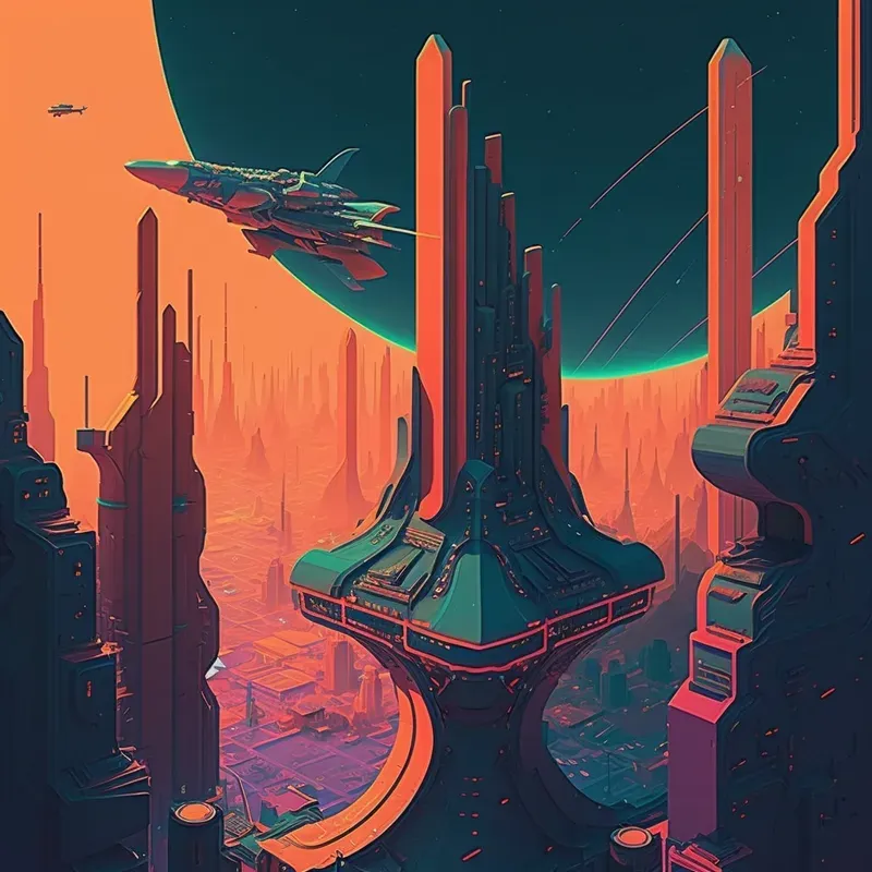 Futuristic Cityscapes Illustrations