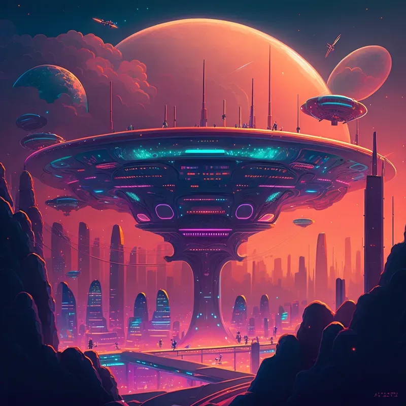 Futuristic Cityscapes Illustrations