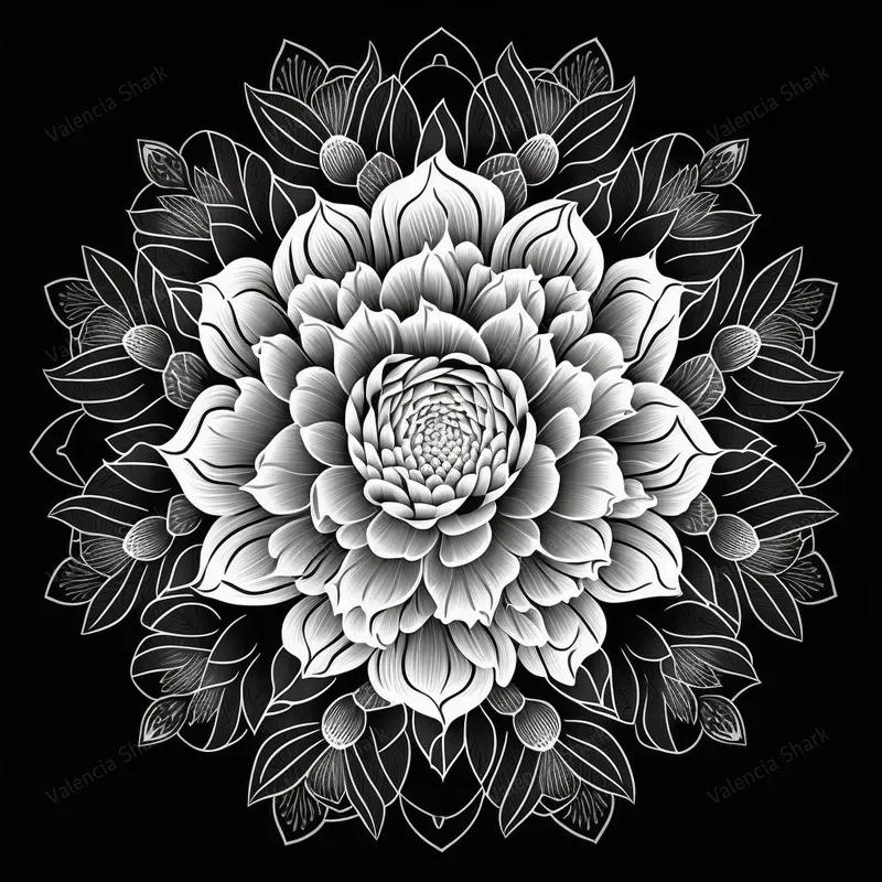 Mandala Flowers - Coloring Books