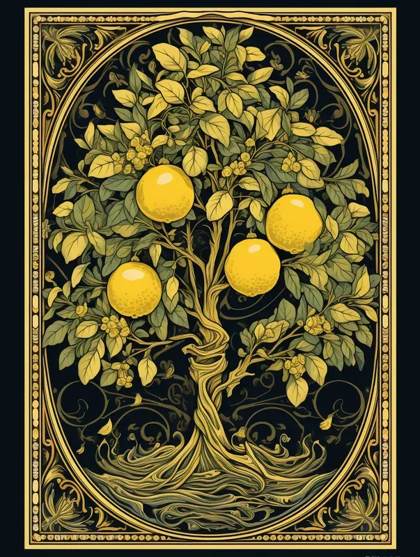 Art Nouveau Flowers In Frames