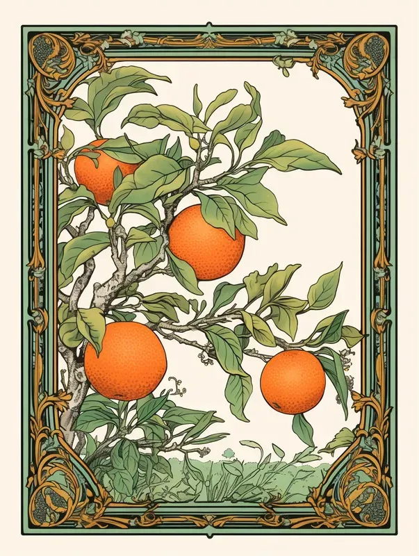 Art Nouveau Flowers In Frames