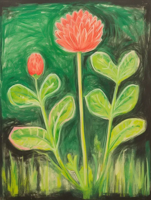 Scratchy Chalk Pastel Art Illustrations