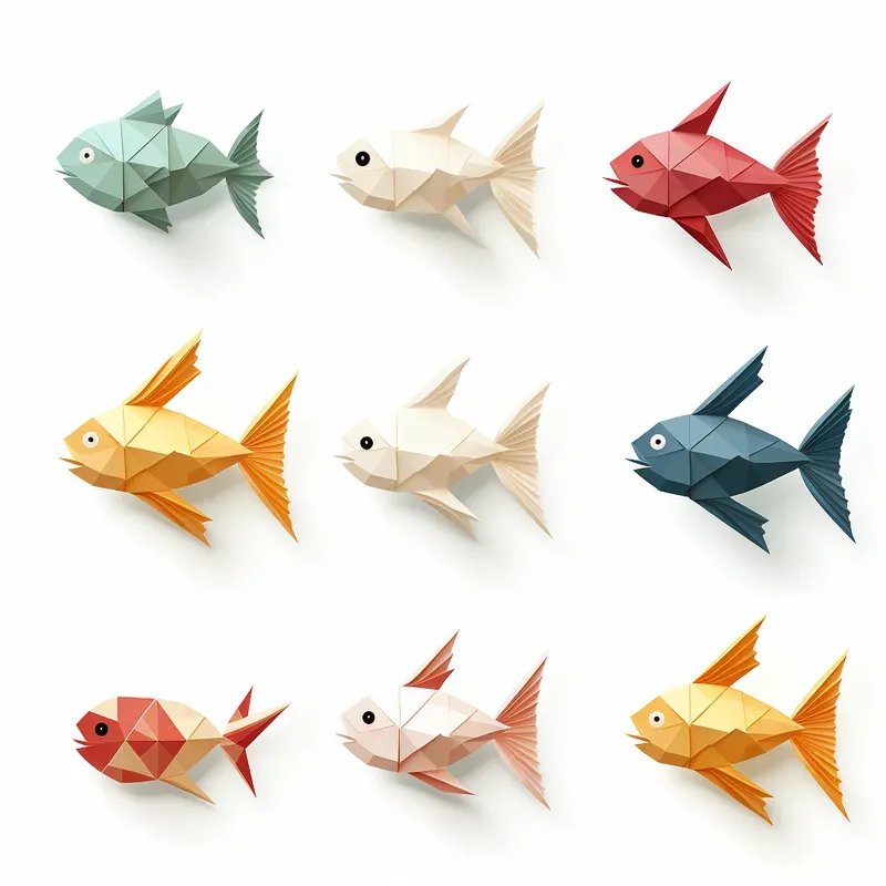 Origamistyle Animal Icons