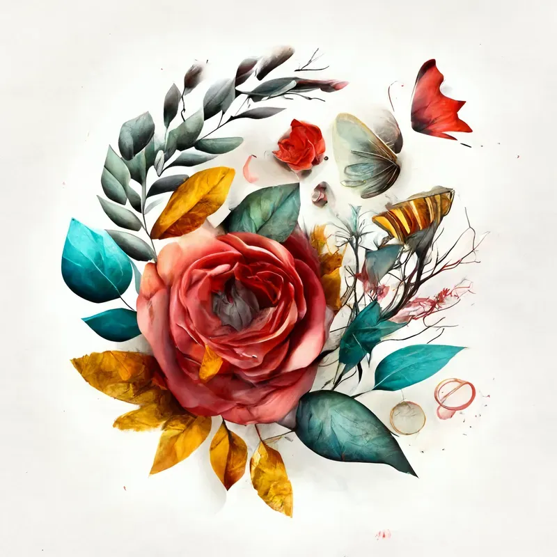 Floral Colorful Collages
