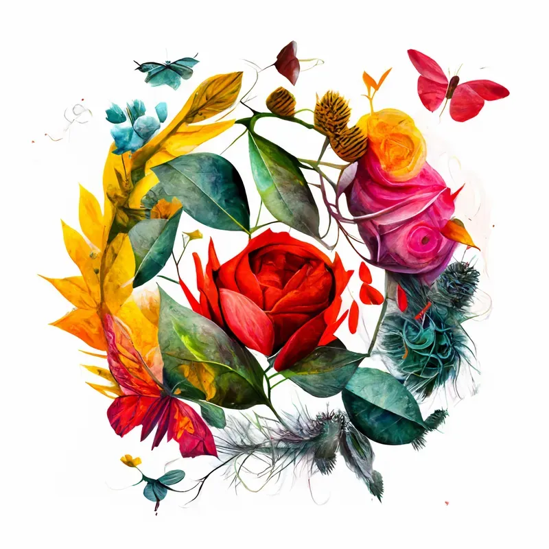 Floral Colorful Collages