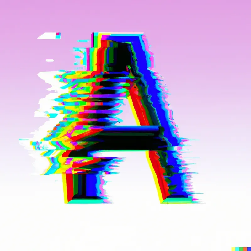 Glitch Art Letters