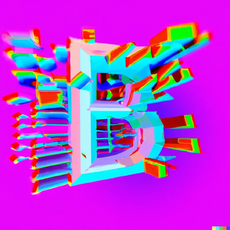 Glitch Art Letters
