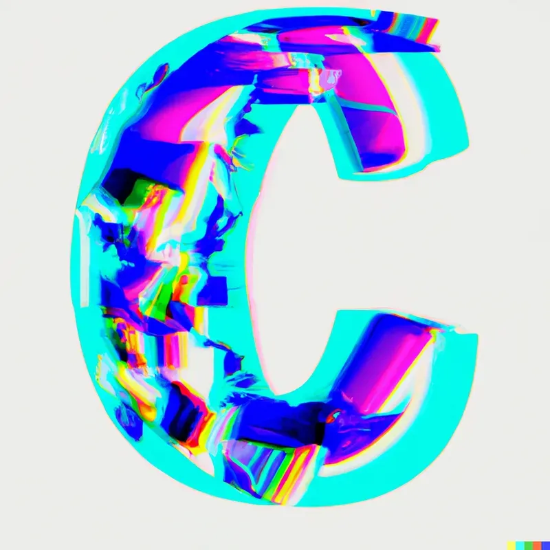 Glitch Art Letters