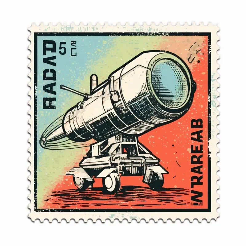 Vintage Graphic Postal Stamps