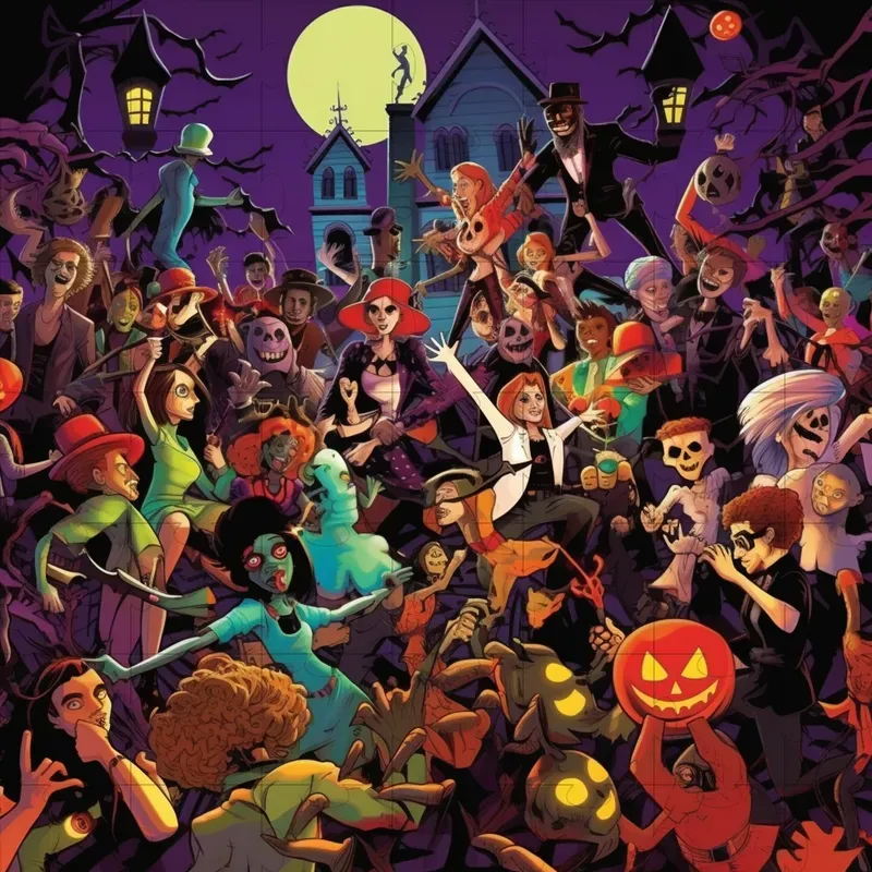 Illustrating Eerie Shadows In Halloween Paintings