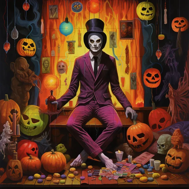 Illustrating Eerie Shadows In Halloween Paintings