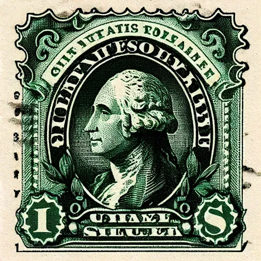 Vintage Usa Postage Stamps Design