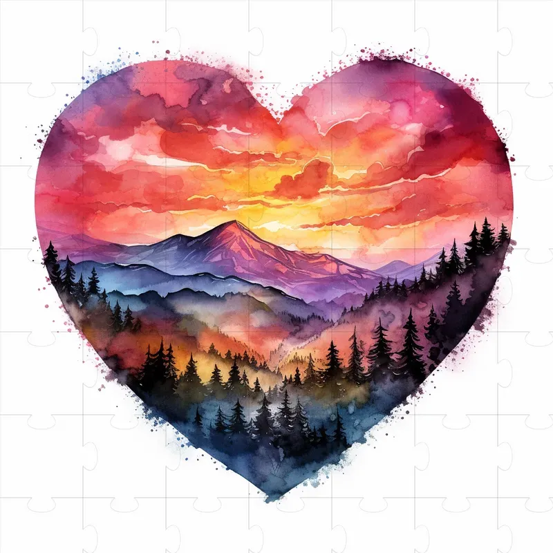 Sunset Scene - T-shirt Or Poster Print