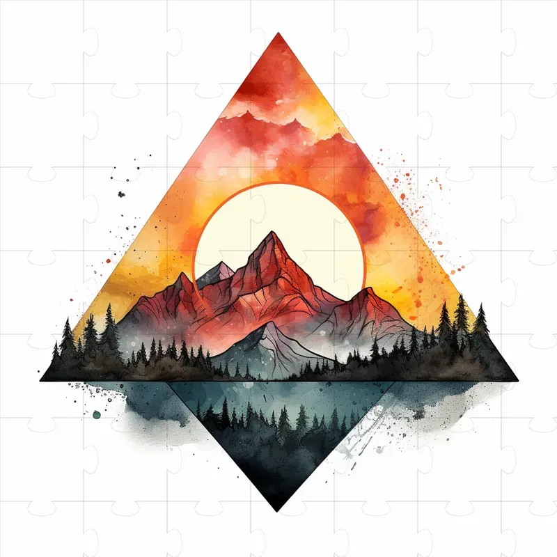 Sunset Scene - T-shirt Or Poster Print