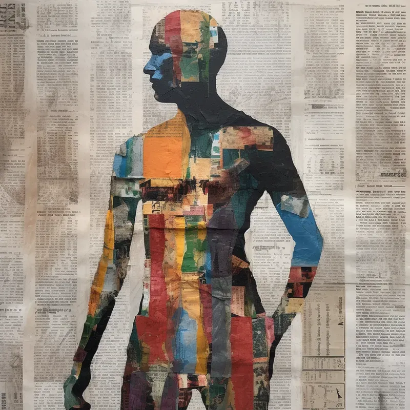Colored Newspaper Characters