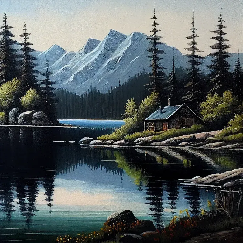 Bob Ross Style Landscape Paintings