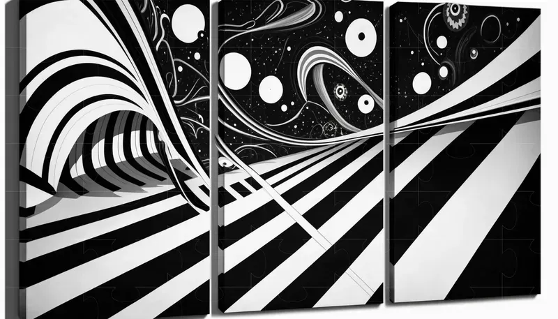 Abstract Art 3 Panel Canvas Design Ideas