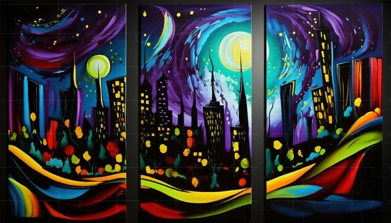 Abstract Art 3 Panel Canvas Design Ideas