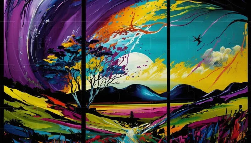 Abstract Art 3 Panel Canvas Design Ideas