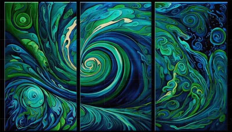 Abstract Art 3 Panel Canvas Design Ideas