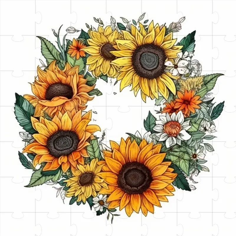 Colorful Hand Drawn Floral Wreath Designs